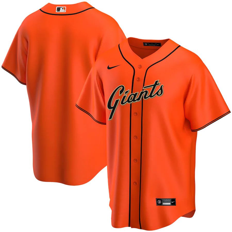 Mens San Francisco Giants Nike Orange Alternate Replica Team MLB Jerseys->san diego padres->MLB Jersey